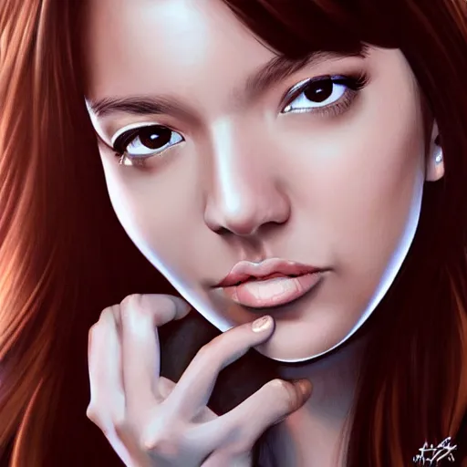 Image similar to portrait of Felicia Hernandez at age of 20, by Artgerm