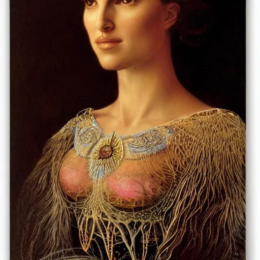 Image similar to portrait of natalie portman by ernst haeckel