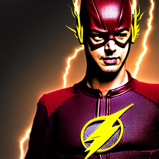 Image similar to adam scott as the flash, photo, detailed, 4 k