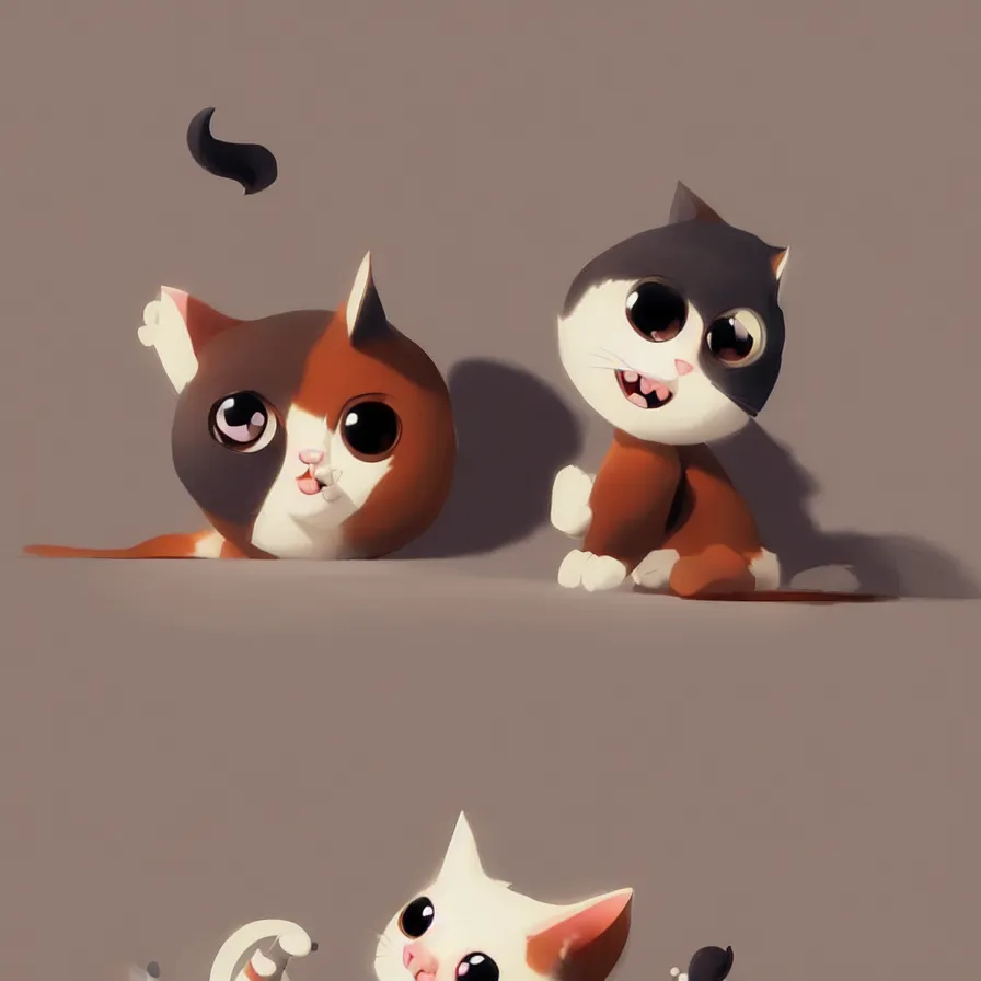 Image similar to a cute little kitten funny and happy, he is behind many obstacles, art by Goro Fujita, ilustration, concept art, sharp focus, ArtStation