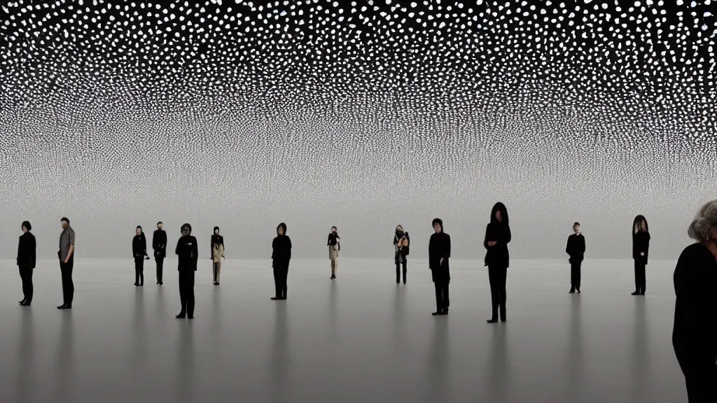 Image similar to the newest masterpiece of salvador dali and ryoji ikeda, it is called ; time doesn't exist