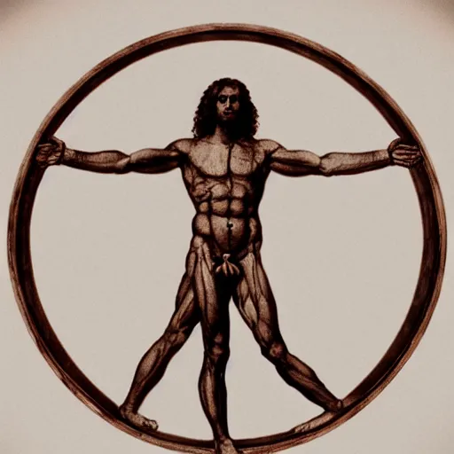 Image similar to the Vitruvian Man as a real person in real life with 4 arms and 4 legs doing cartwheels in a park, ultra detailed, 8k resolution, ultrarealistic