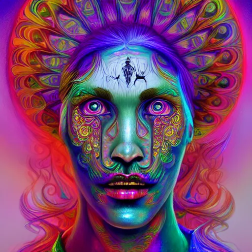 Image similar to an extremely psychedelic portrait of a ghost, surreal, lsd, face, detailed, intricate, elegant, lithe, highly detailed, digital painting, artstation, concept art, smooth, sharp focus, illustration, art