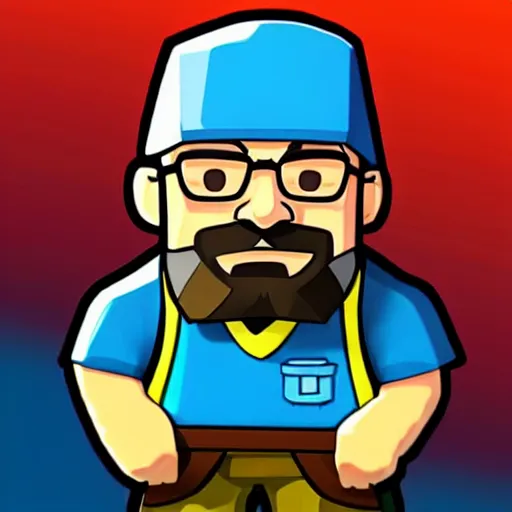 Image similar to walter white as a clash royale character