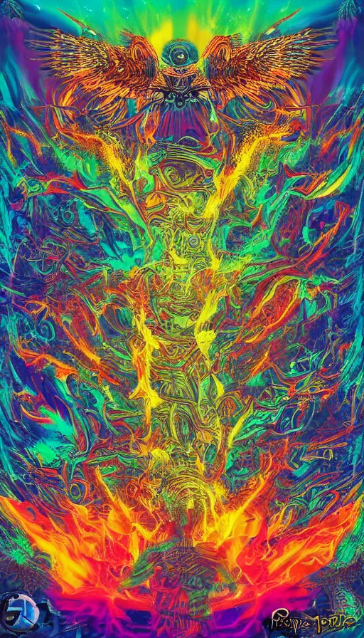 Image similar to psytrance artwork, by burns jim