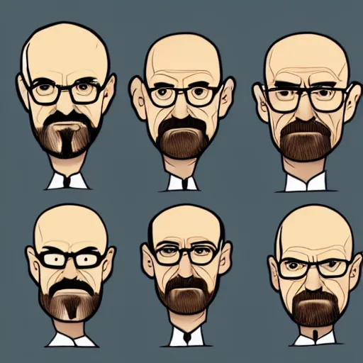 Image similar to walter white character sketches