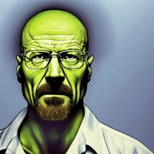 Image similar to walter white as incredible hulk