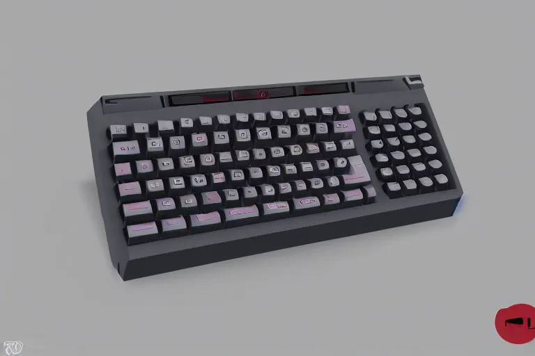 Prompt: the commodore 6 4 if it was built in 2 0 2 4, cyberdeck, 4 k, hd, concept art