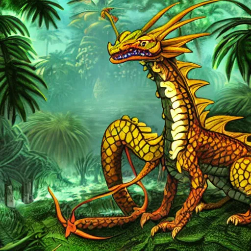 Image similar to a jungle dragon