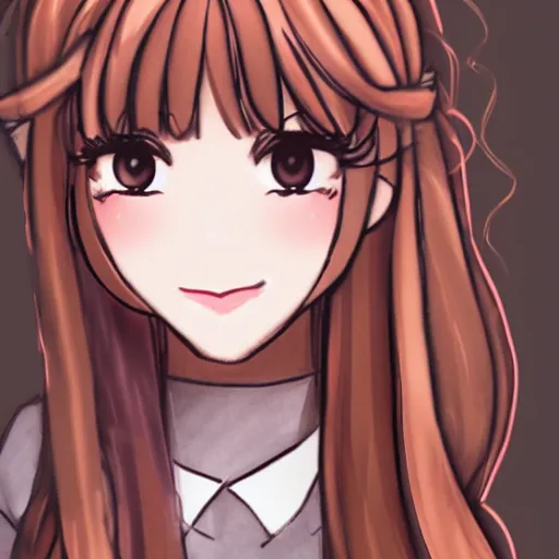 Image similar to Monika, drawn by Satchely