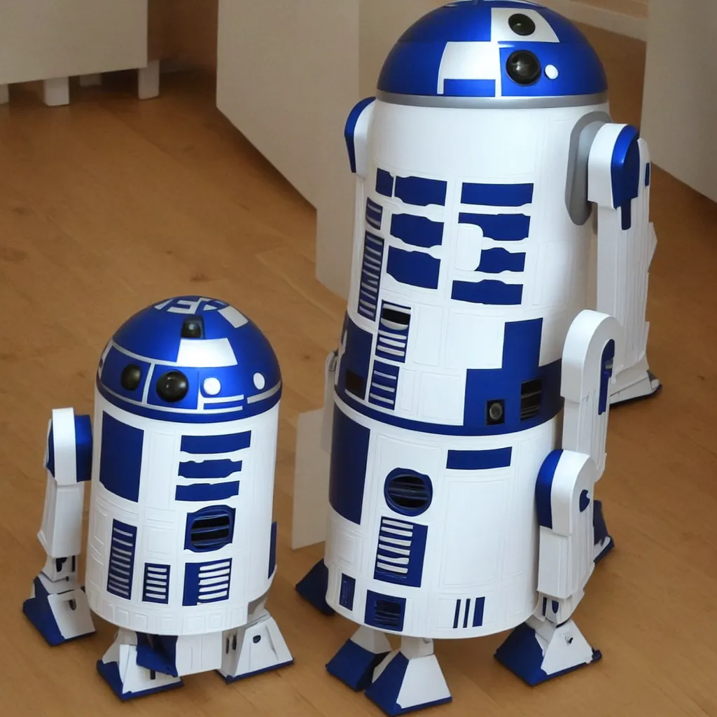 Prompt: ikea assembly instruction for r 2 - d 2
