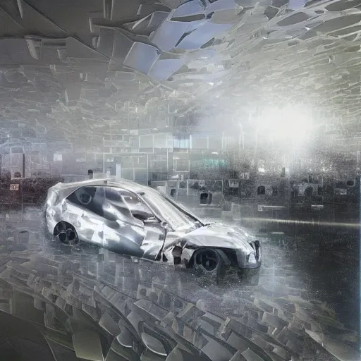 Prompt: car Ash Thorp khyzyl saleem car on the coronation of napoleon : medium size : in oil liquid, organic architecture small size forms structure : 7, u, x, y, o medium size forms: Kazimir Malevich forms : brutalist medium size forms: keyshot, unreal engine 5, high reflections oil, liquid high glossy, high specularity, ultra detailed, 4k, 8k, 16k