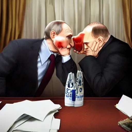 Image similar to putin and lavrov sniff coke pulp fiction style, cinematic, saturated, insane detailed, textured