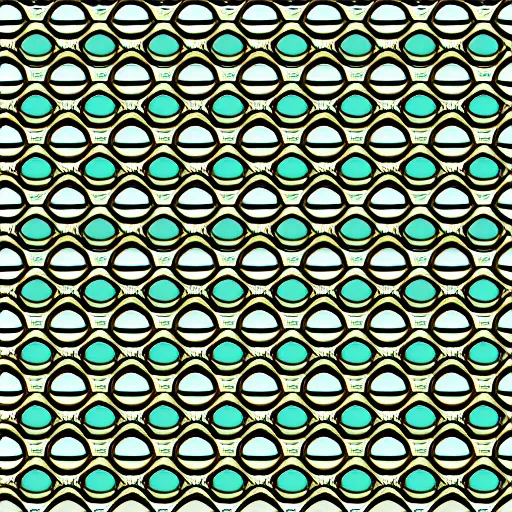 Prompt: symmetry. repeatable pattern wall paper with a gold and mint green pattern. hd