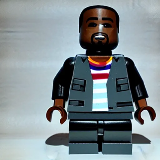 Prompt: kanye west in lego