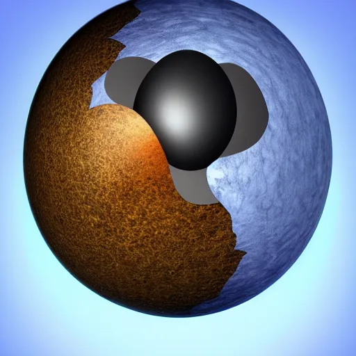 Prompt: the planet earth is the yolk of a galactic egg. the egg is cracked open and earth falls out. 3 d render, dramatic lighting, comedy, science fiction, concept art, epic fantasy, surreal.