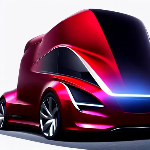 Image similar to uhd photorealistic fold up telsa cyber truck, concept art, futuristic, uhd hyperdetailed photography