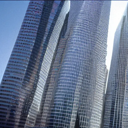 Prompt: arabian architecture o world trace center towers, in american psycho ( 1 9 9 9 )