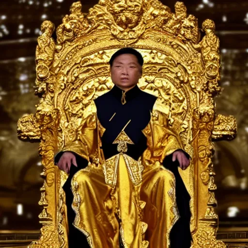 Prompt: The Emperor on his Golden Throne