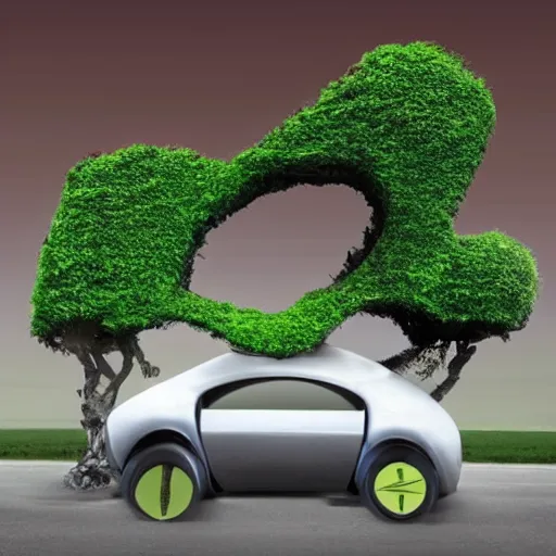 Image similar to a tree in the shape of a car