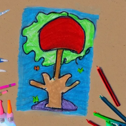 Image similar to childrens drawing