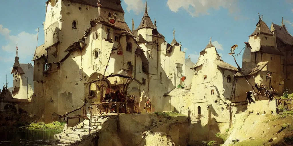 Image similar to gorgeous Carl Spitzweg painting, artstation