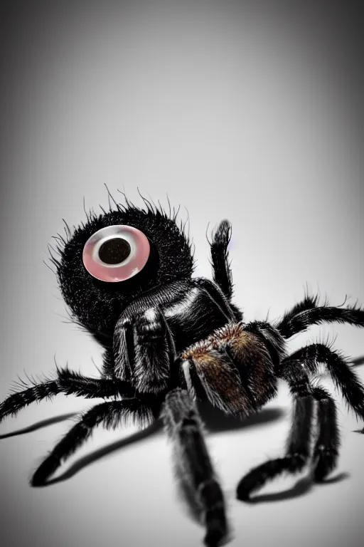 Prompt: a portrait of a handsome tarantula!!! wearing a monocle and a victorian suit, character art, headshot, trending on artstation, macro lens photography of a cute spider wearing a tuxedo!