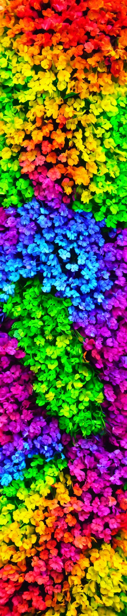 Image similar to vertical macro rainbow flowers