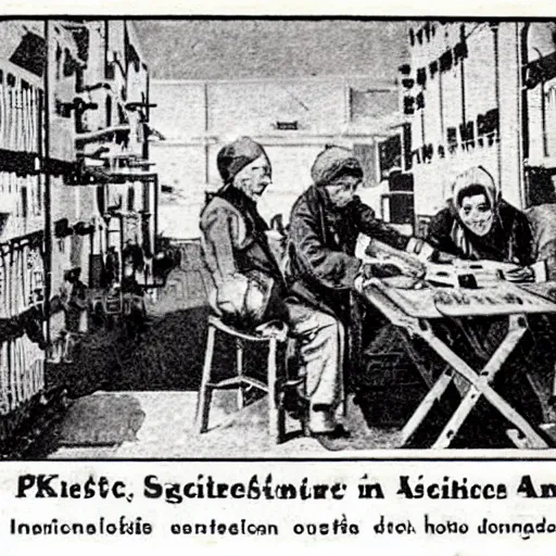 Image similar to UK postcard illustration of scientists in Antarctica