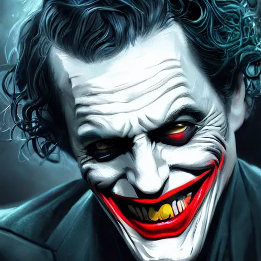 the Batman as the joker, digital painting, amazing | Stable Diffusion ...
