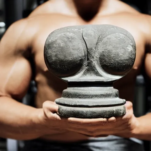 Image similar to the buddha lifting weights in the gym