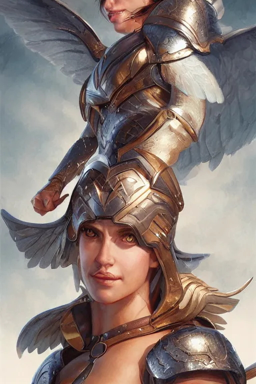 Image similar to amazon valkyrie athena, d & d, fantasy, portrait, highly detailed, headshot, digital painting, trending on artstation, concept art, sharp focus, illustration, art by artgerm and greg rutkowski and magali villeneuve