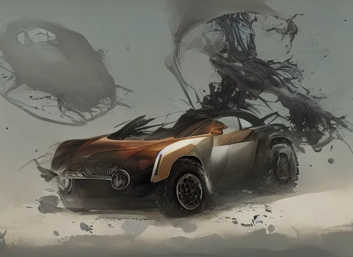 Image similar to a beautiful concept design of an old car converted into offroad sport. car design by cory loftis, fenghua zhong, ryohei hase, ismail inceoglu and ruan jia, henrik fisker and bruce kaiser and scott robertson and dmitry mazurkevich and doruk erdem and jon sibal, volumetric light.