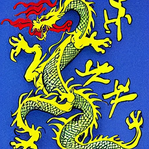 Prompt: chinese dragon, loong