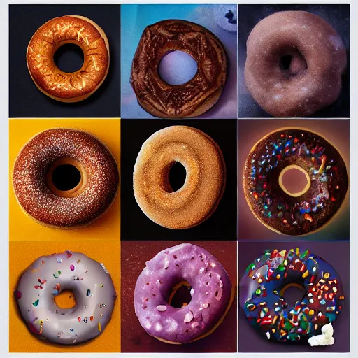 Image similar to the universe made of doughnuts,artstation,very detailed