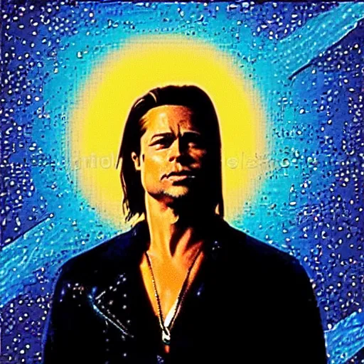 Prompt: “ brad pitt retro minimalist portrait, moebius starwatcher comic, minimalistic background, by jean giraud, 8 k ”