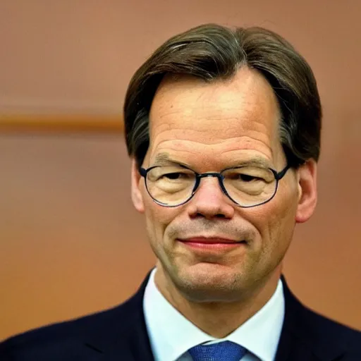 Prompt: dutch prime minister edwin rutte with glasses in the style of vincent van gogh