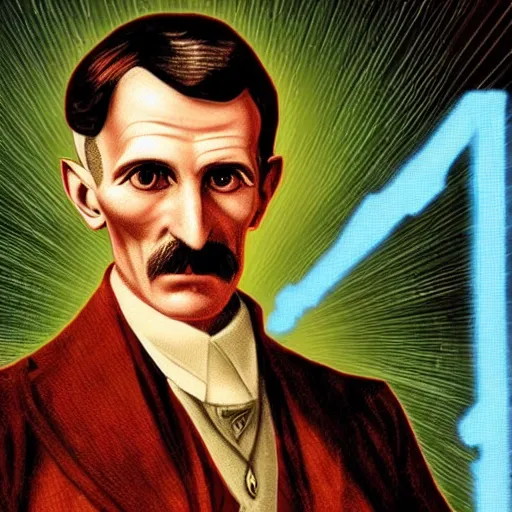 Prompt: Nikola Tesla as a Borderlands character