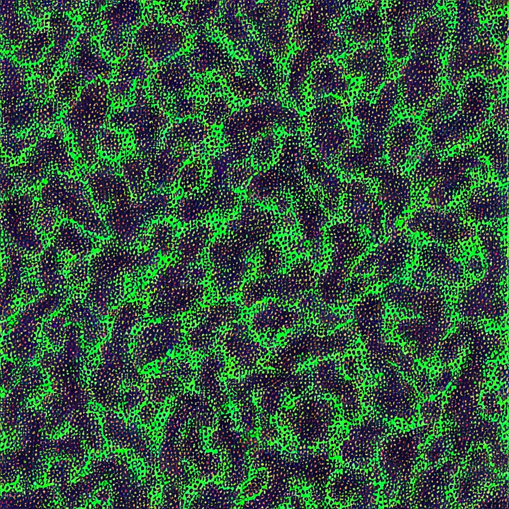 Image similar to camo made of out cannabis, smiling, abstract, maya bloch artwork, do hoang tuong artwork, cryptic, dots, stipple, lines, splotch, concrete, color tearing, uranium, neon, pitch bending, cannabis plant, faceless people, dark, ominous, eerie, minimal, points, technical, painting