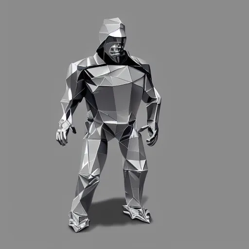 Image similar to low-poly terminator