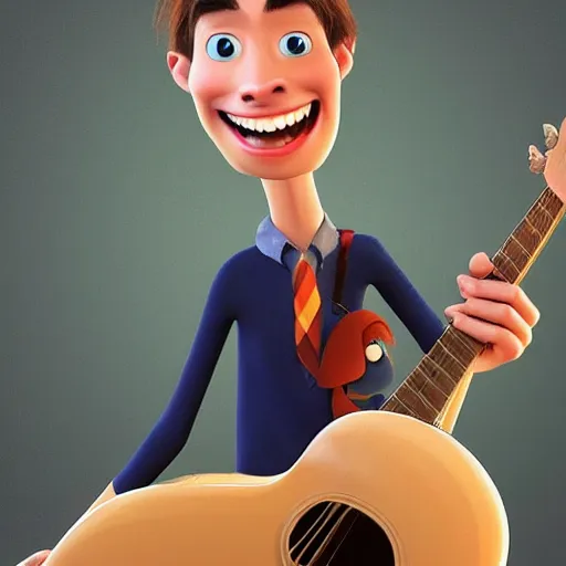 Prompt: jacob collier pixar character