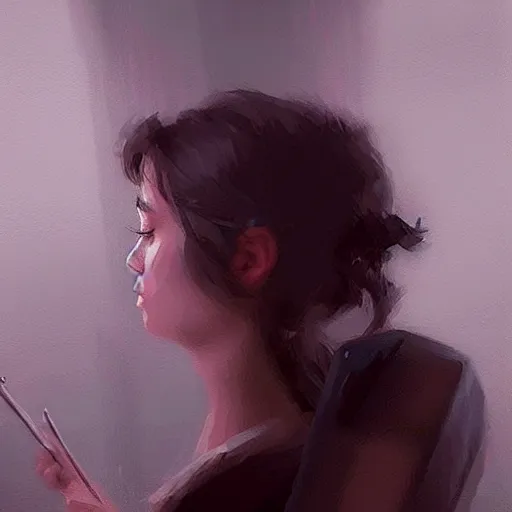 Image similar to a dark - haired girl smoking on the plane highly detailed, digital painting, artstation, concept art, sharp focus, illustration, art by greg rutkowski