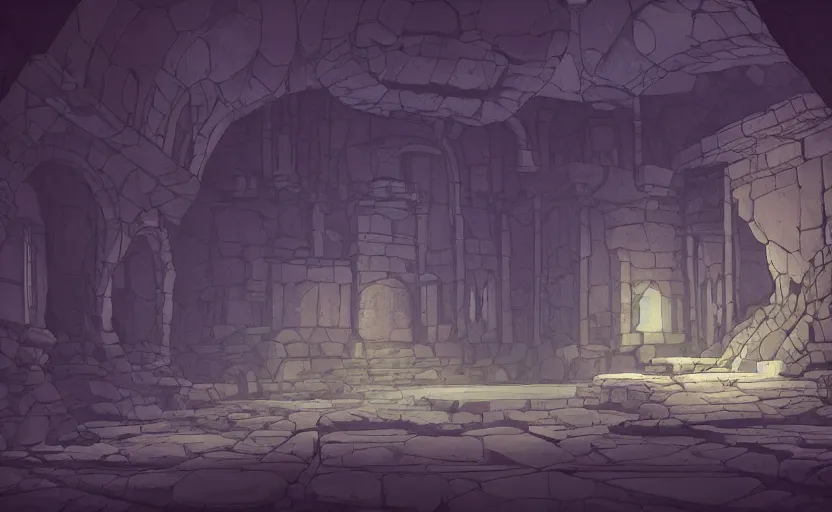 Image similar to a ancient stone room, crystal lights, resident evil, sci - fi atmosphere, cel - shading, cinematic, artstation, studio ghibli, miyazaki, highly details