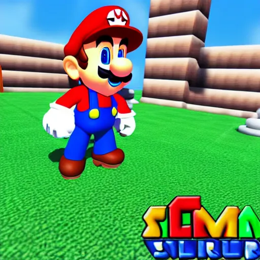 Image similar to Xavi Hernandez as mario in super mario 64