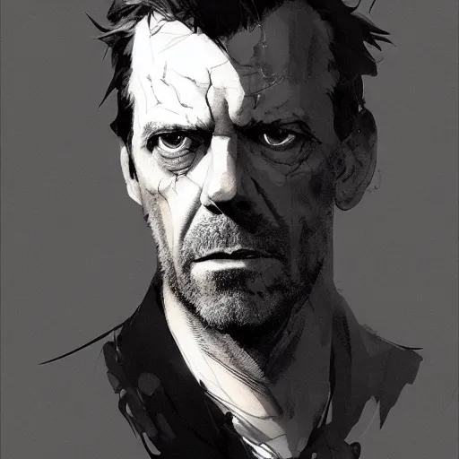 Image similar to portrait of Gregory House, dramatic lighting, illustration by Greg rutkowski, yoji shinkawa, 4k, digital art, concept art, trending on artstation