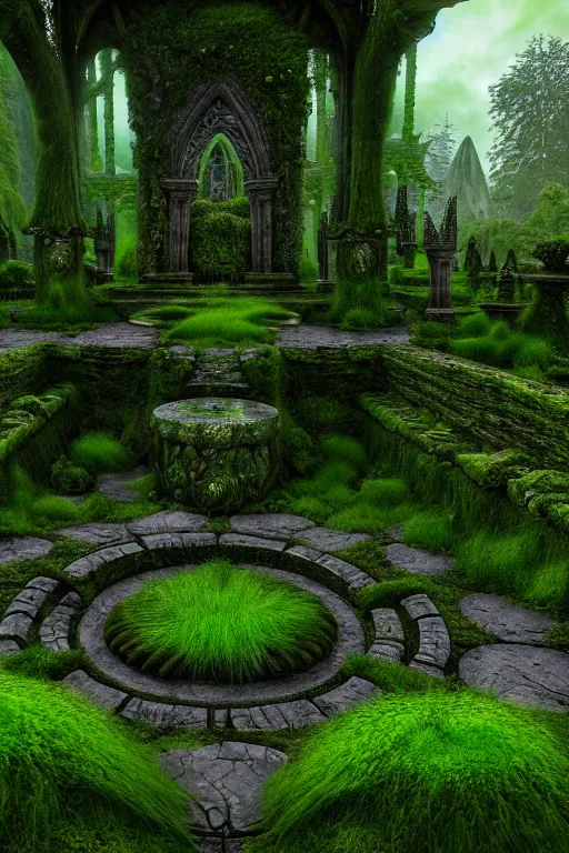 Prompt: photography of a hyper realistic lost celtic elven temple in a magical fantasy garden, mirroring water, mossy stone pilars, epic scale, insanely complex, hyperdetailed, sharp focus, hyper realism, artstation, cgsociety, 8 k, bright colors, by takato yamamoto, unreal engine 5