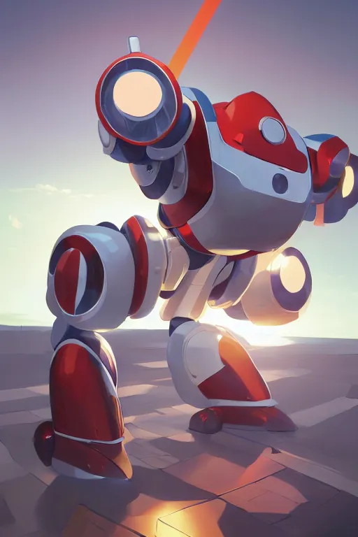 Image similar to metabots medabots medarotto medarot robot minimalist comics, behance hd by jesper ejsing, by rhads, makoto shinkai and lois van baarle, ilya kuvshinov, rossdraws global illumination ray tracing hdr radiating a glowing aura