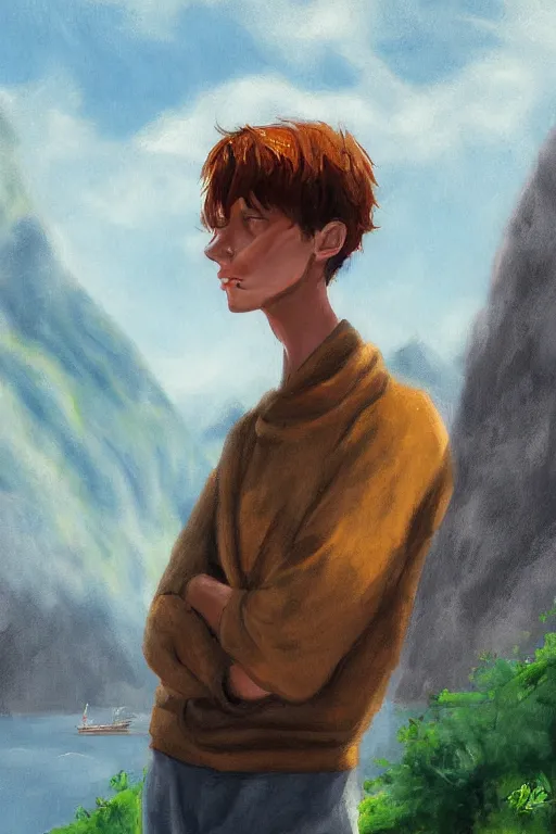 Prompt: a portrait of a character in a scenic environment by Laia López