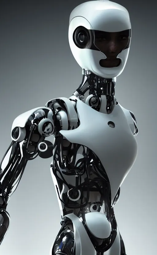 Image similar to sci - fi, human - robot concept, high definition, biorobot