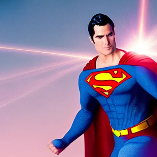 Image similar to photo of superman shooting lasers out of eyes